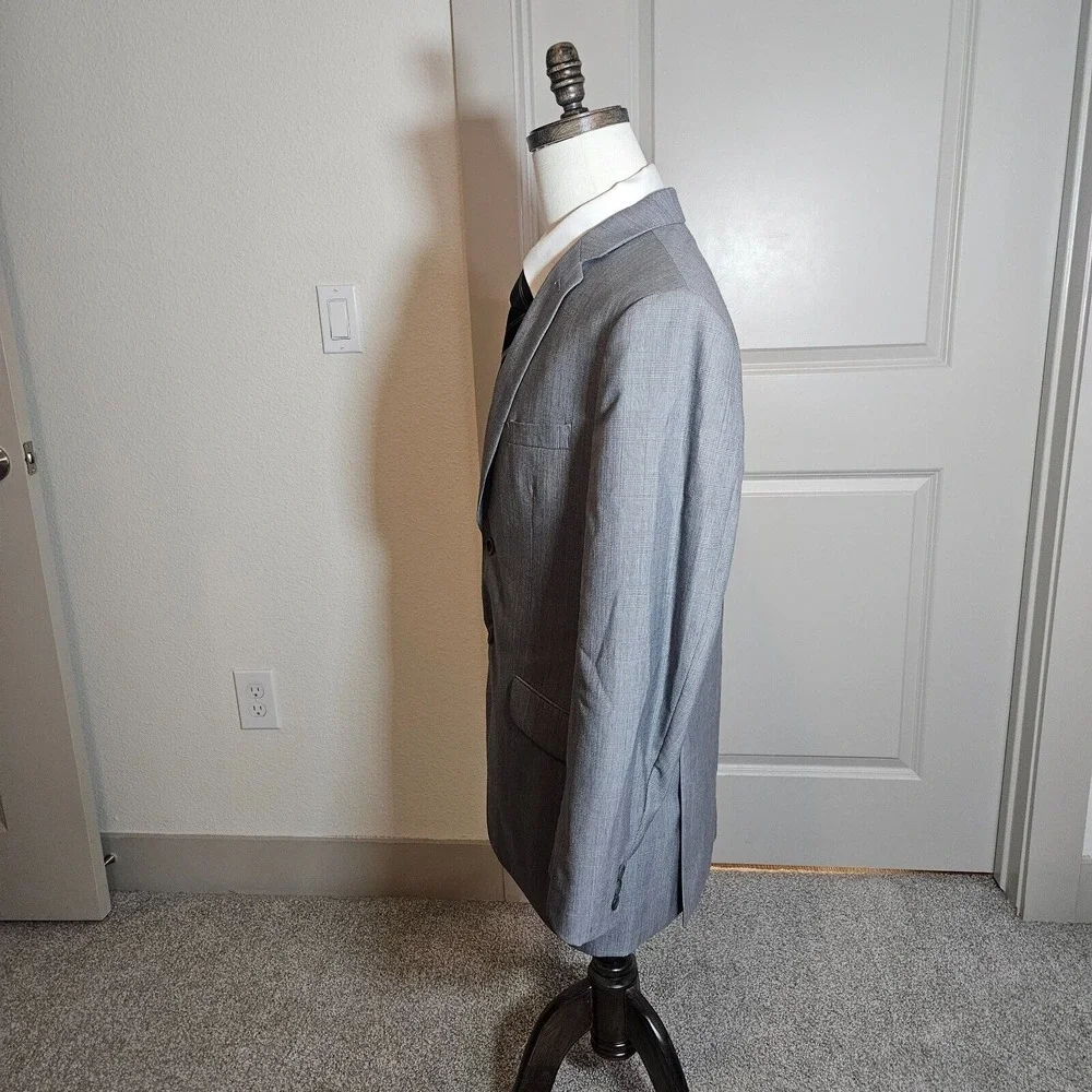 Banana Republic Sport Coat Blazer Suit Men 44R Tailored Fit Wool Plaid -Pls Read
